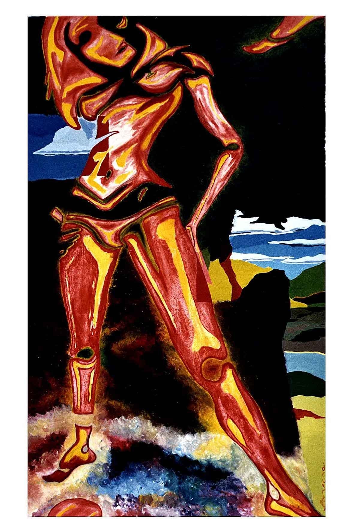 Sin título 13, obra anterior de Peniche: figura de pie, composición vertical.