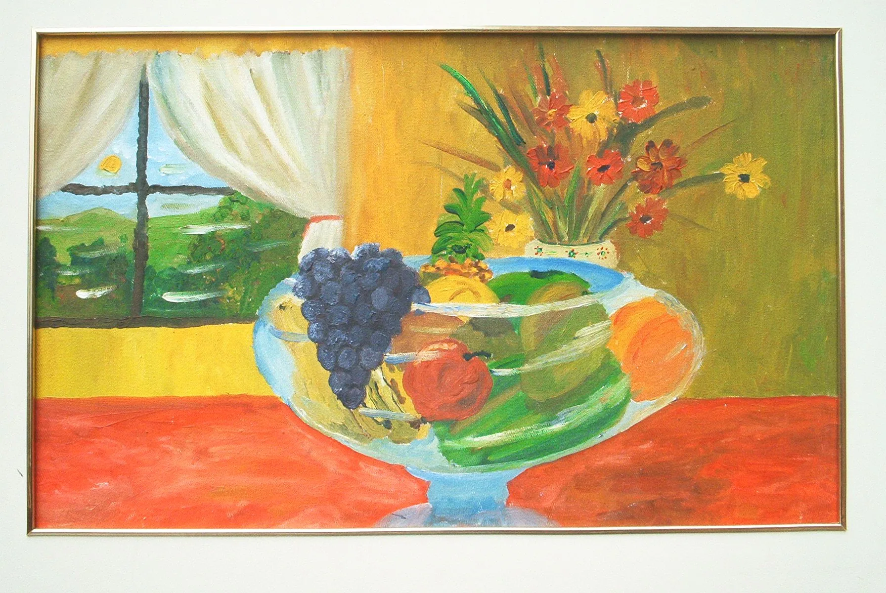 Untitled 2, earlier work by Peniche: blue composition, surrealist figure.