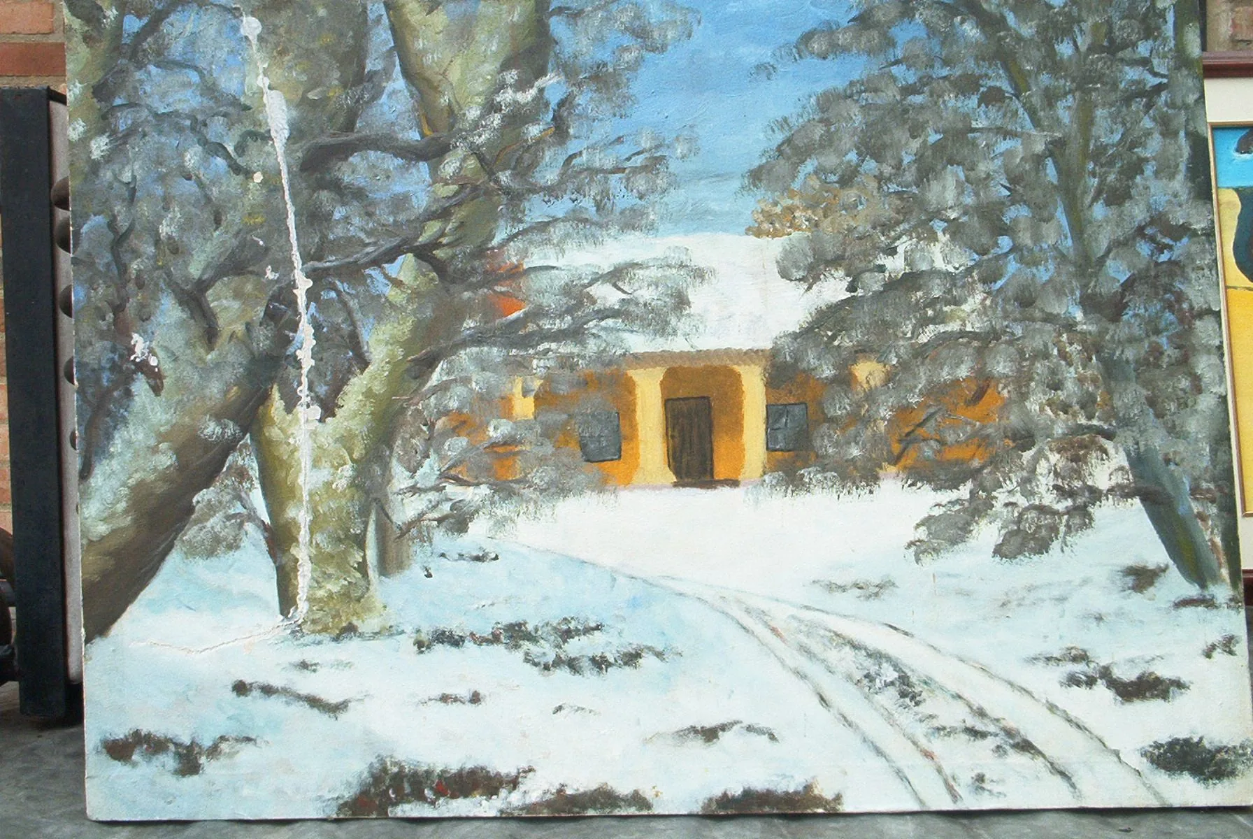 Sin título 5, obra anterior de Peniche: camino nevado invernal.